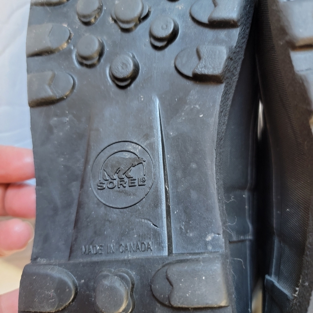 VTG Sorel SnowLion Waterproof Nylon Snow Winter Boots Women's Sz 7 Lace-Up Logo - Picture 9 of 14